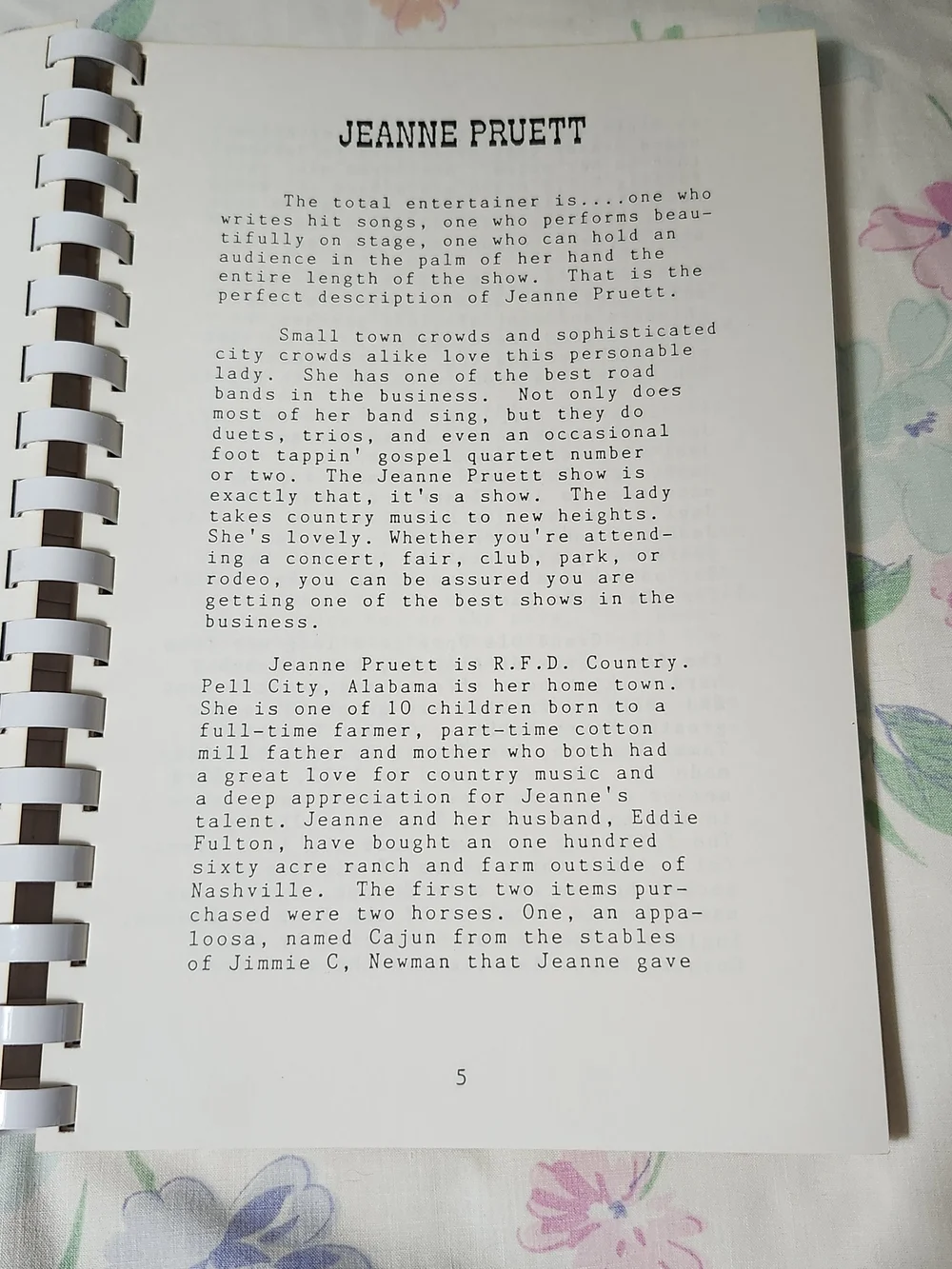 Vintage 1986 6Jeanne Pruett 
